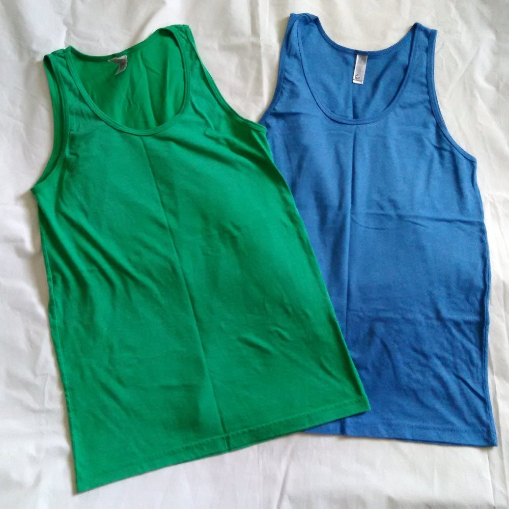 2 American apparel 50/50 tank tops